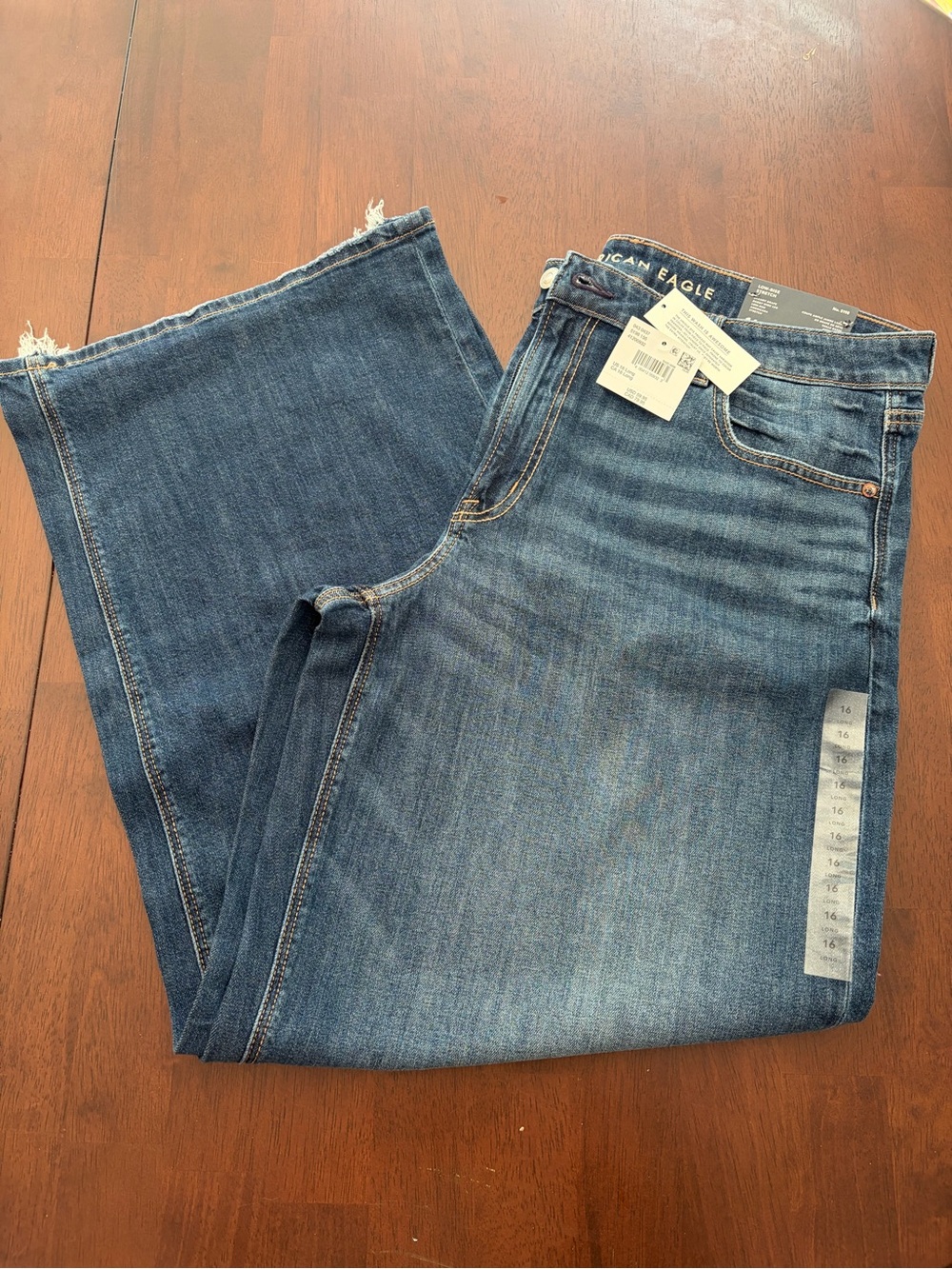 American Eagle Outfitters Dreamy Drape Stretch Low-Rise Baggy Wide Leg Jean- NWT